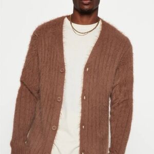 Fashion Nova Unisex Tan Cardigan Sweater